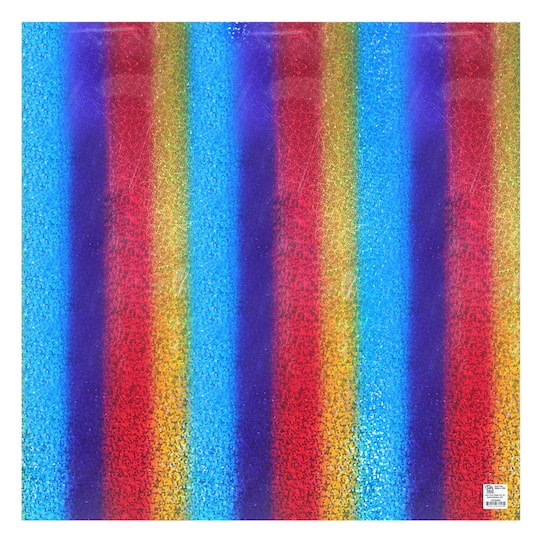 Pa Iron-On Vinyl 12 x 12 in. Sparkle Rainbow